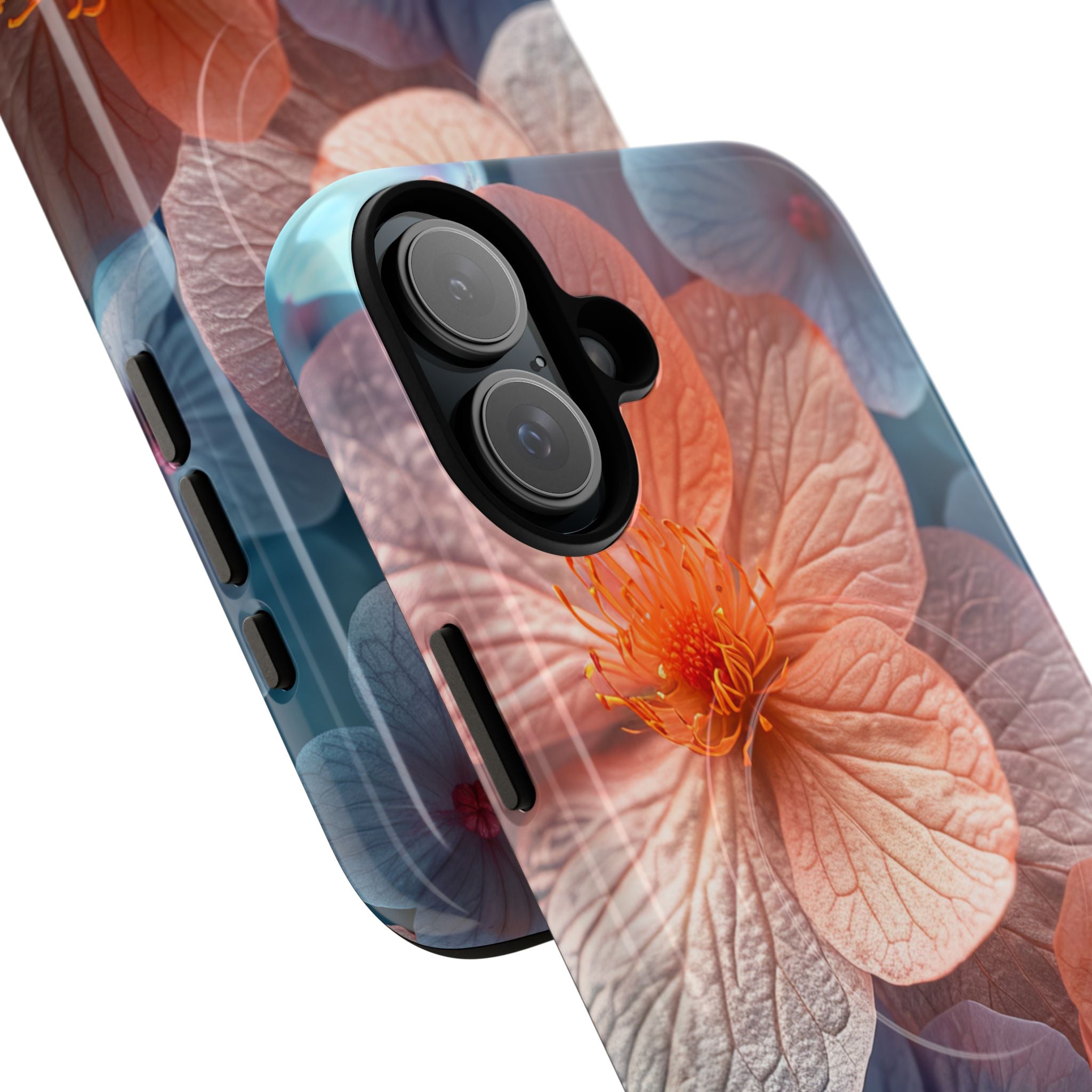 Peach Blossom Serenity - Tough + MagSafe® iPhone 16 Phone Case