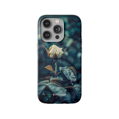 Teal Rosebud Serenade | Flexible Phone Case for iPhone