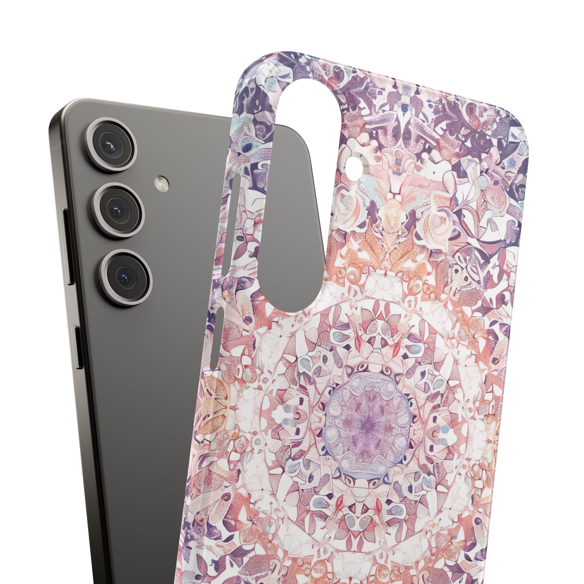 Purple Pink Mandala - Slim Samsung S24 Phone Case