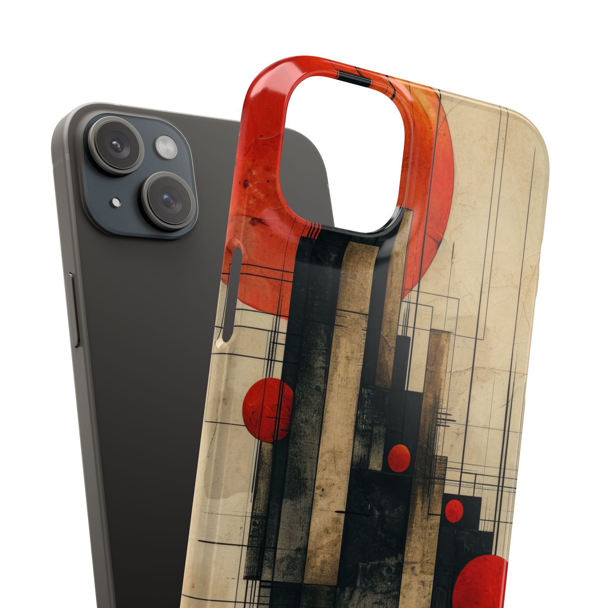 Vintage Geometric Harmony iPhone 15 - Slim Phone Case