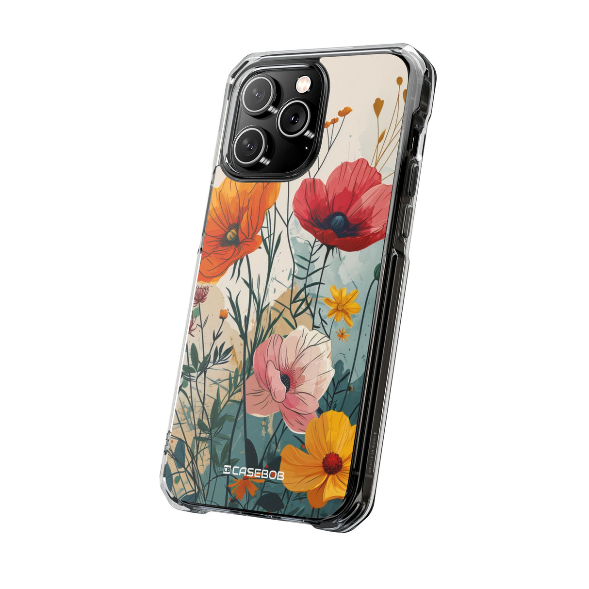 Blooming Whimsy – Handyhülle für iPhone (Clear Impact – Magnetisch) 