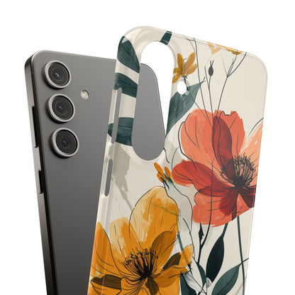 Elegant Floral Harmony Samsung S24 - Slim Phone Case