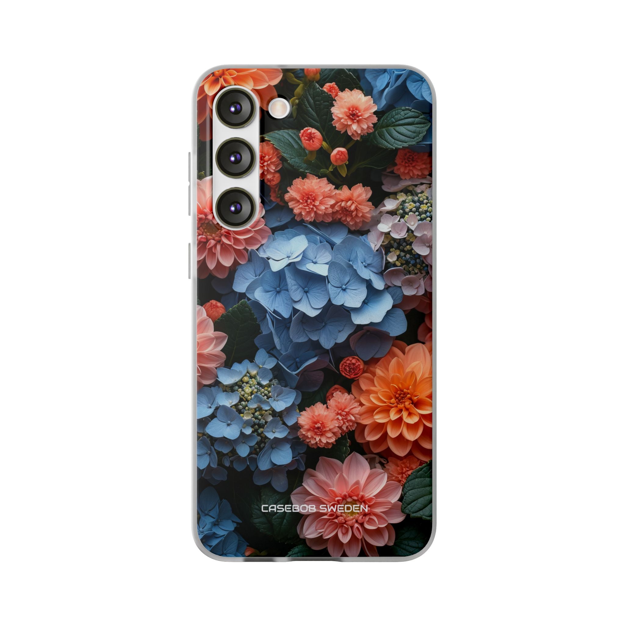 Blue Floral Bliss - Flexi Samsung S23 Phone Case