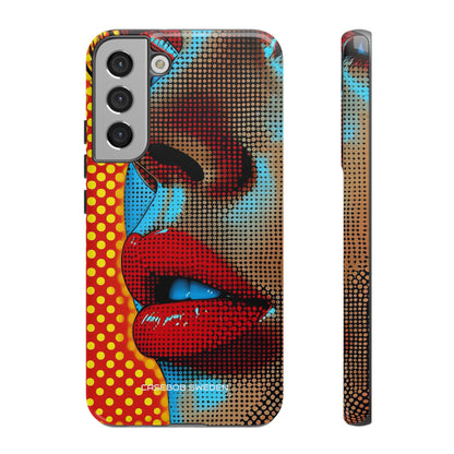 Yellow Red Pop Art Portrait - Tough Samsung S22 Phone Case