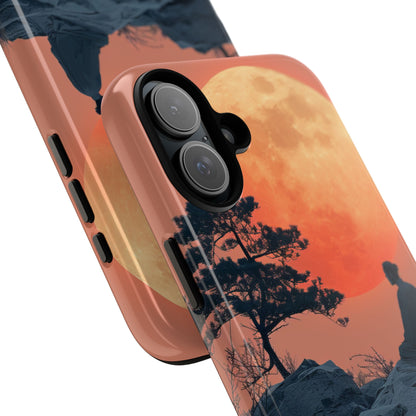 Zen Tranquility Under a Red Moon iPhone 16 - Tough Phone Case