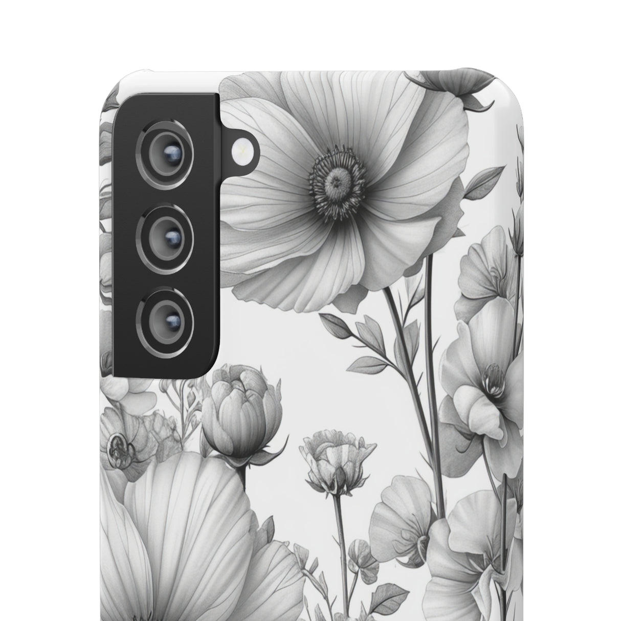 Monochrome Flora | Slim Phone Case for Samsung