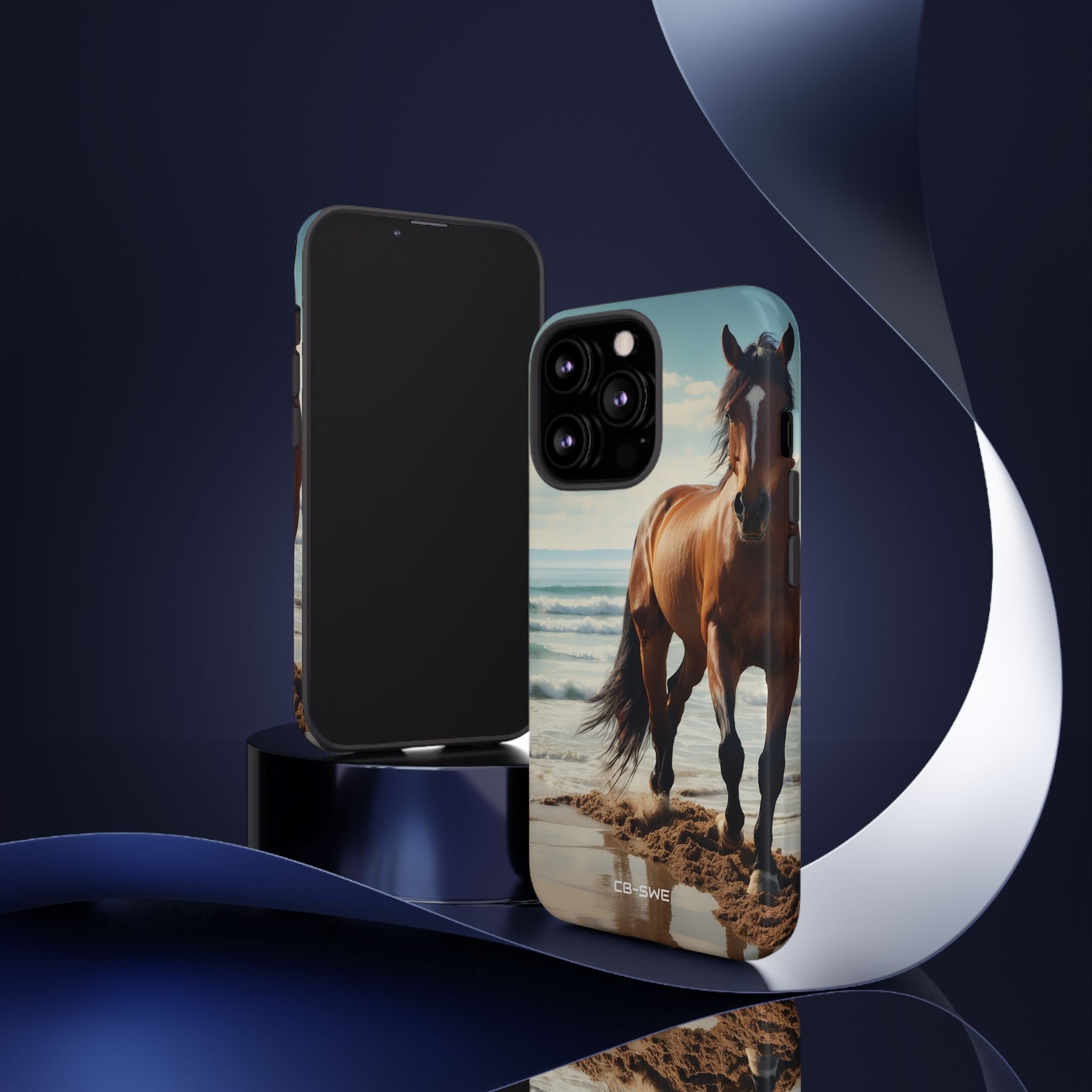 Horse Gallops Shoreline - iPhone Case