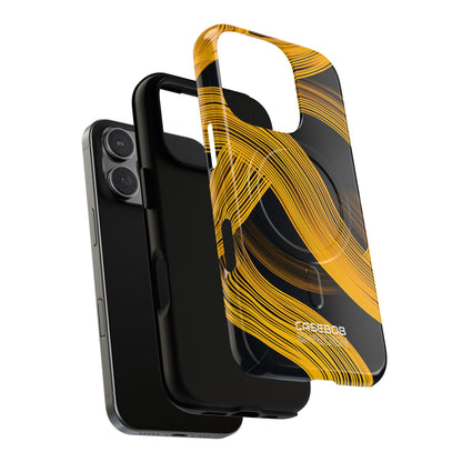 Yellow Flow Lines iPhone 16 - Tough+