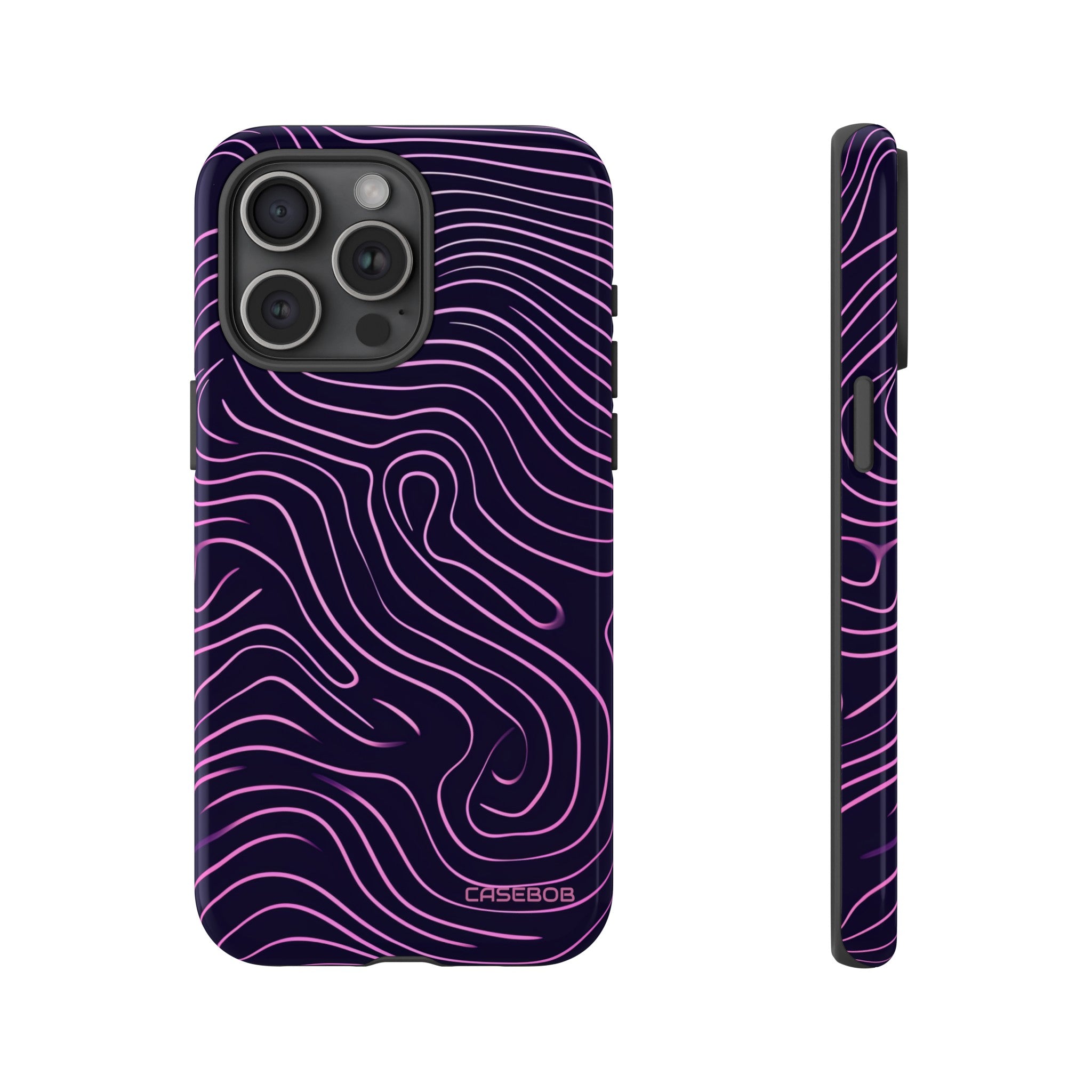 Purple Line Minimalism - Protective Phone Case