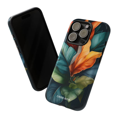 Tropical Leafburst iPhone 15 Pro Case - Tough