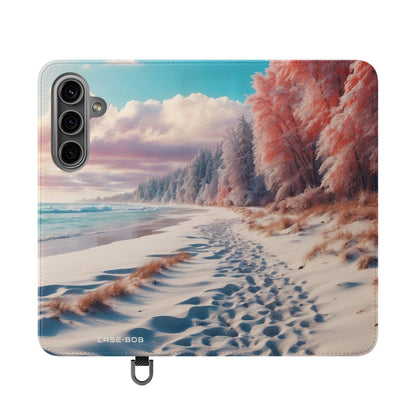 Snowy Footprints - Samsung S24 Case - Wallet