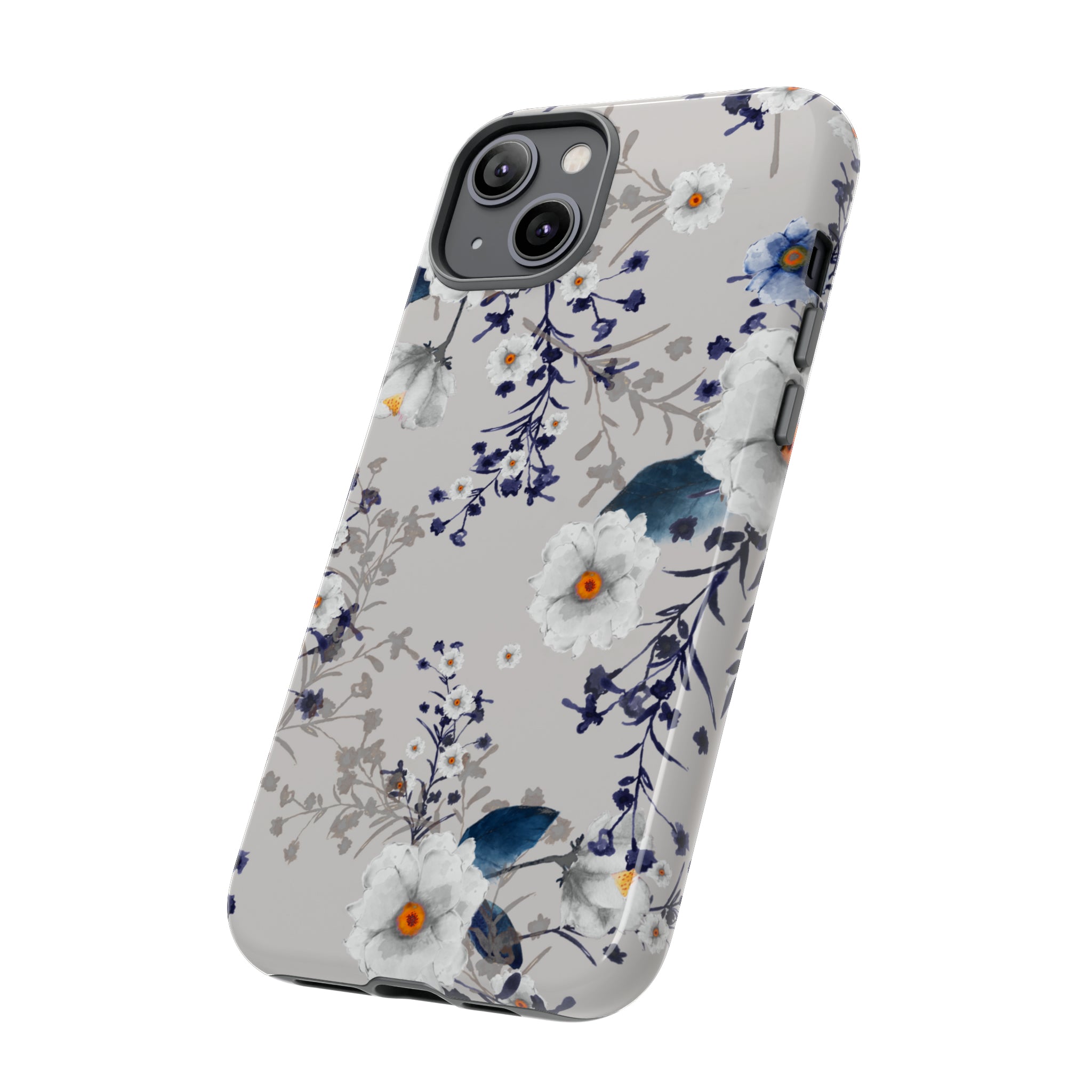 Watercolor Blue Summerflowers - Protective Phone Case