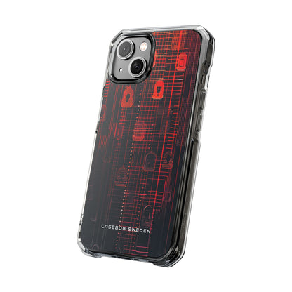 Gradient Cyber Lock iPhone 14 - Clear Impact Phone Case