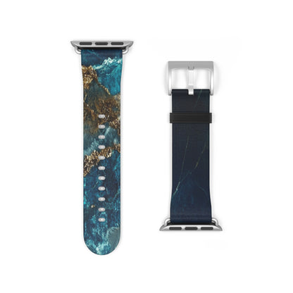 Golden Fracture Teal - Watch Band