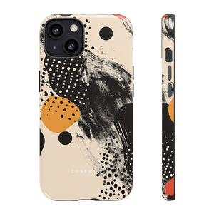 Black Dot Elegance - Protective Phone Case