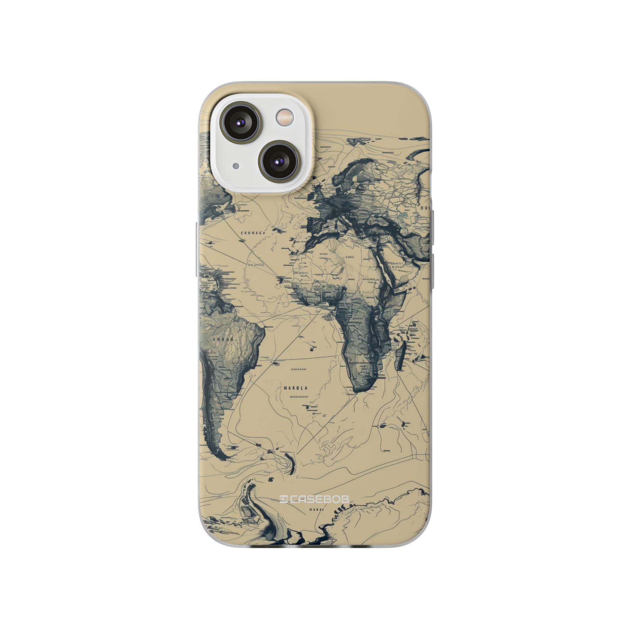 Vintage World Map | Flexible Phone Case for iPhone