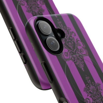 Gothic Elegance with Vertical Stripes and Ornamental Motifs iPhone 16  Tough+ Phone Case