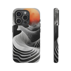 Orange Moon Illusion - Protective Phone Case