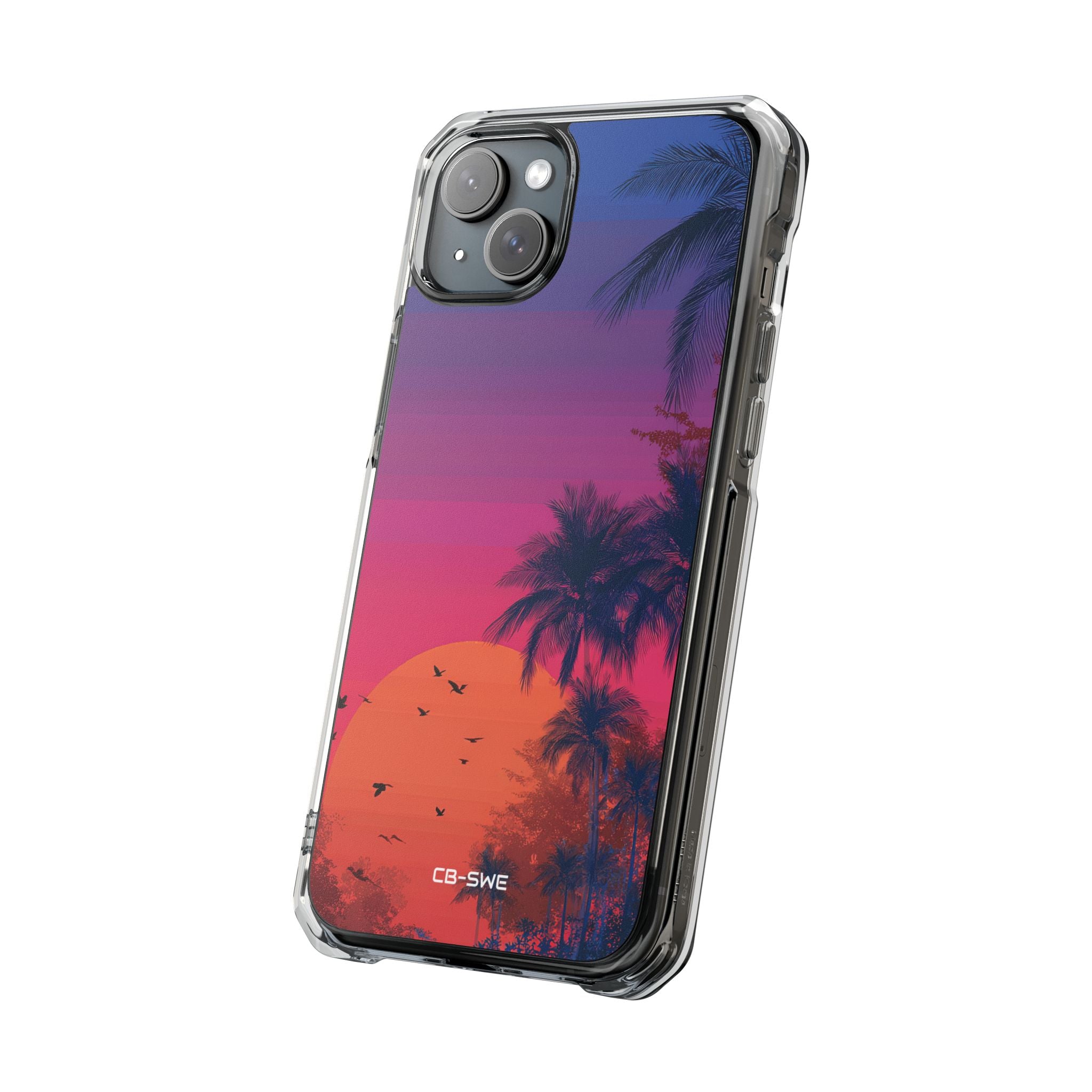 Tropical Sunset Silhouettes iPhone Case - Impact