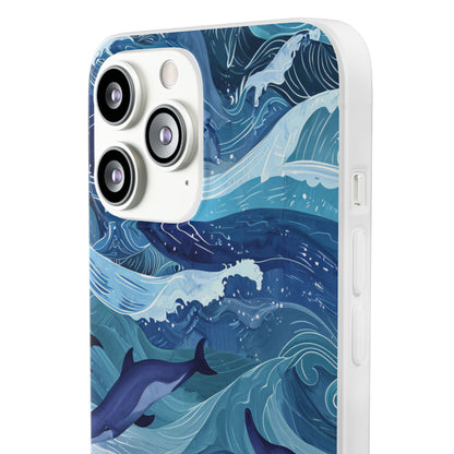 Dolphin Waves iPhone 13 Pro Max - Soft