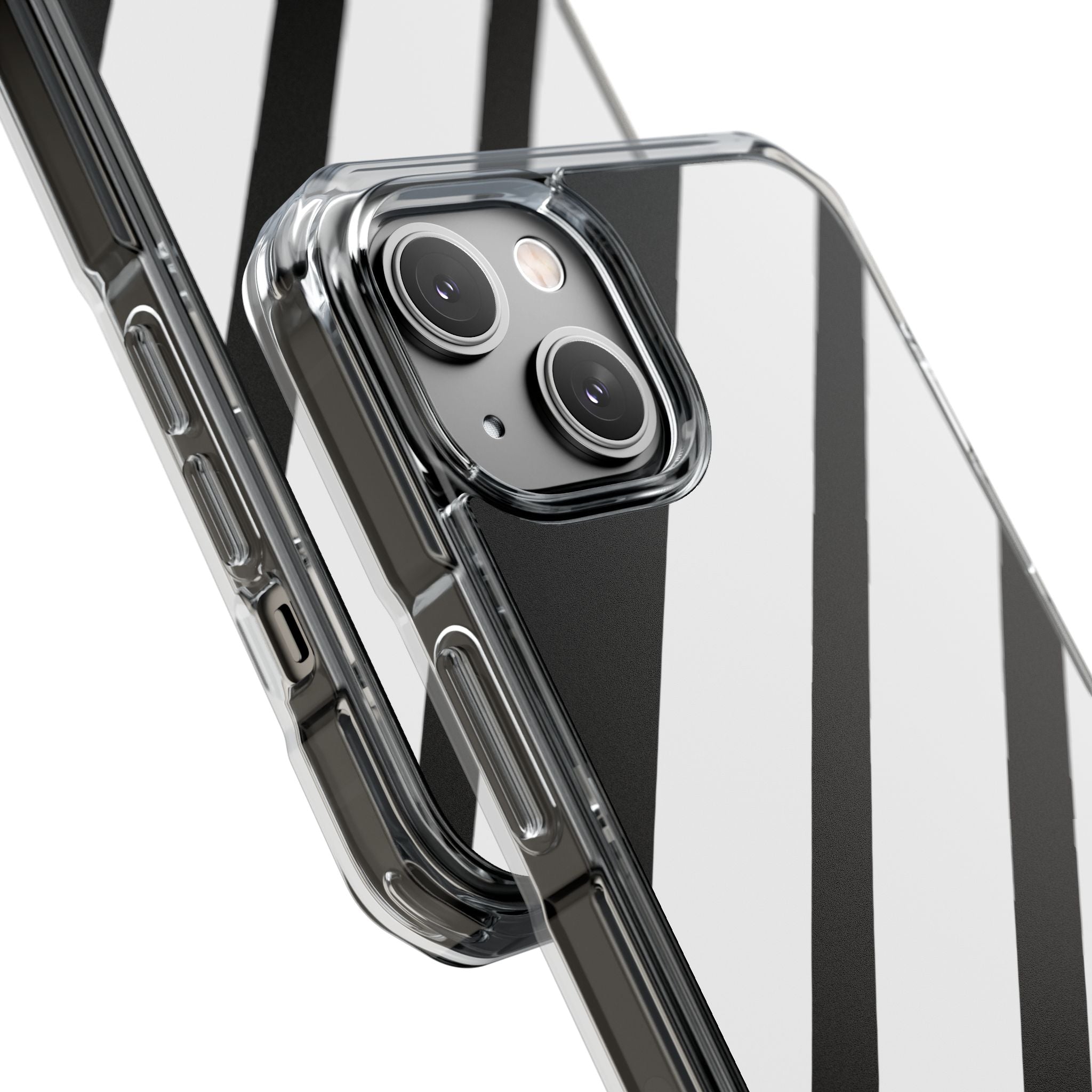 Diagonal Bands Noir iPhone 14 Case - Impact