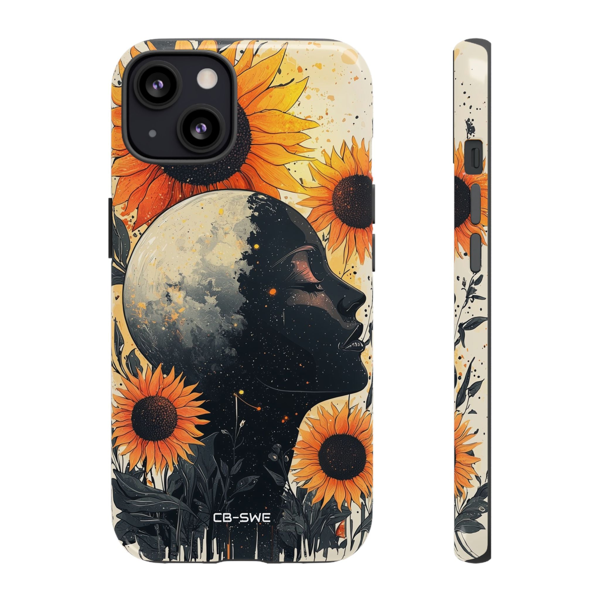 Sunflower Embraces Moon - iPhone Case