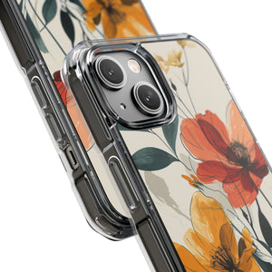 Serene Floral Harmony - Phone Case for iPhone (Clear Impact - Magnetic)