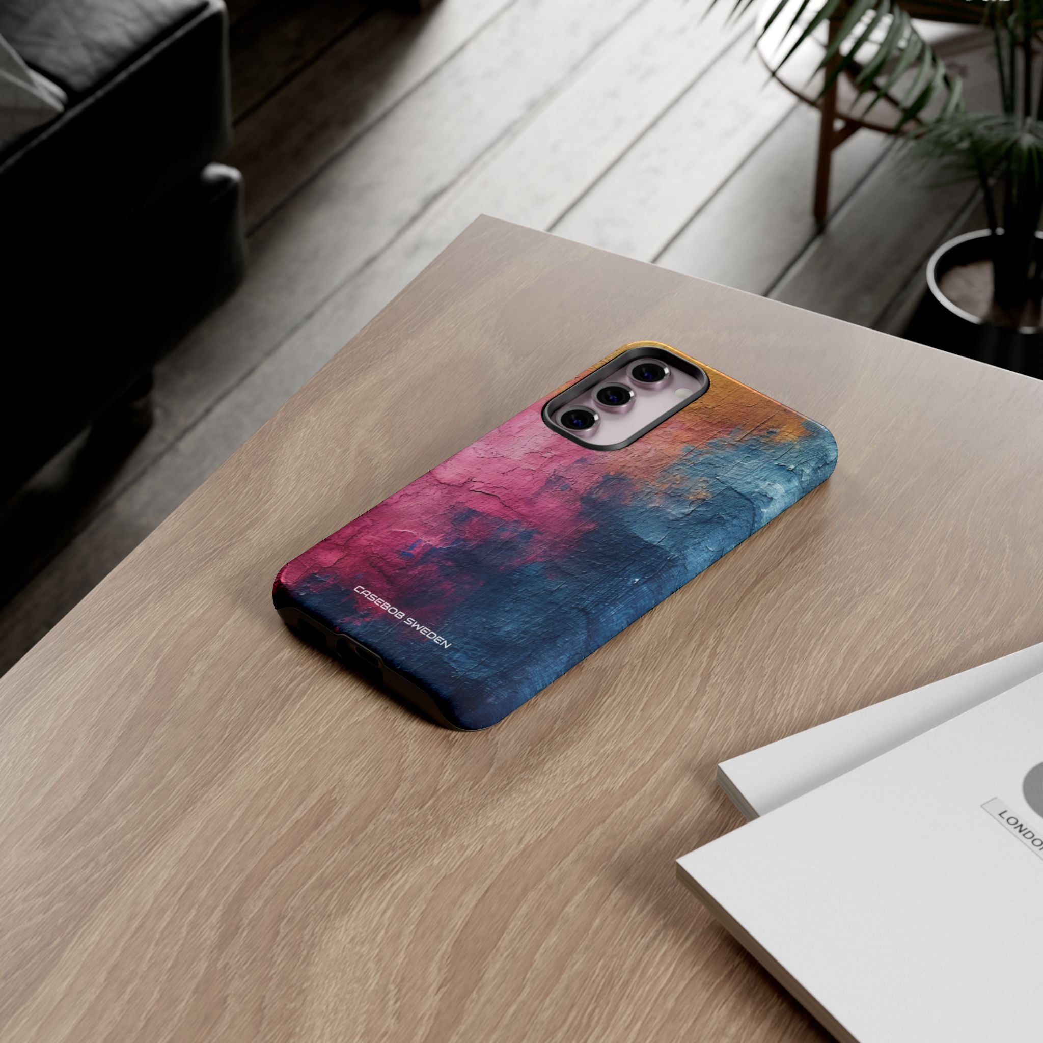 Blue Pink Abstract - Tough Samsung S23 Phone Case