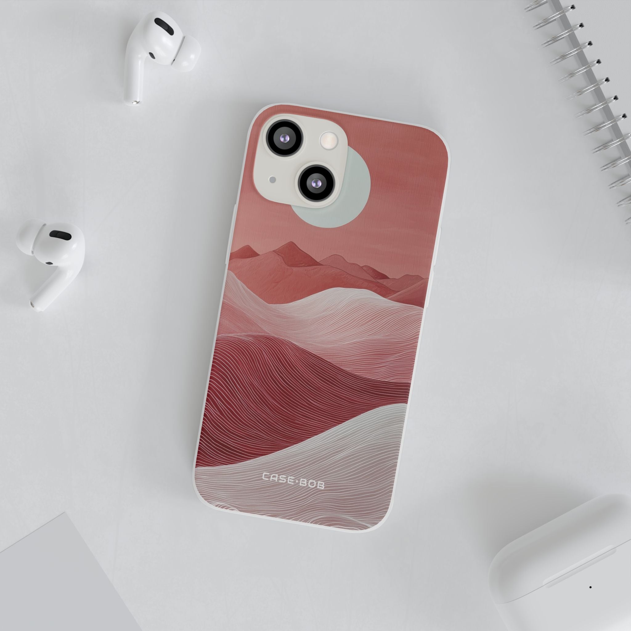 White Orb Dunes iPhone 13 mini Case - Soft