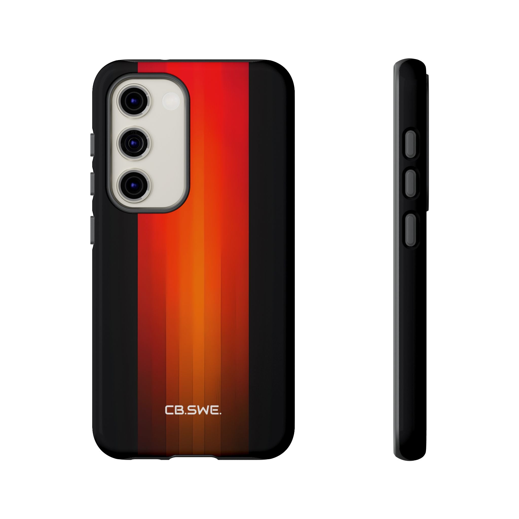 Vibrant Red to Black Gradient Minimalist Phone Samsung S23 - Tough