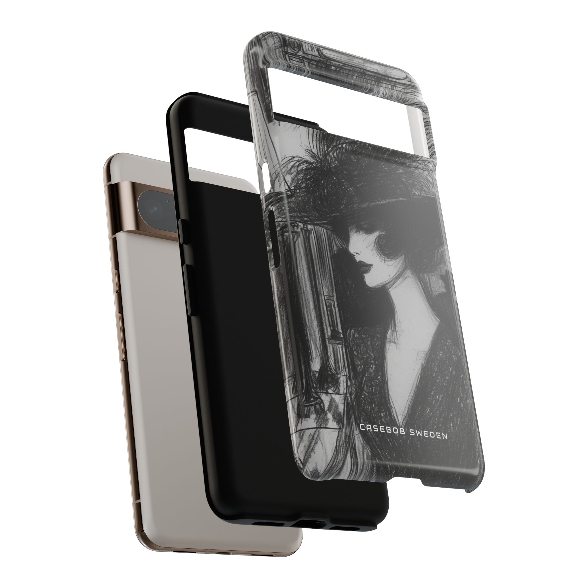 Timeless Elegance in Monochrome Google Pixel 8 - Tough Phone Case