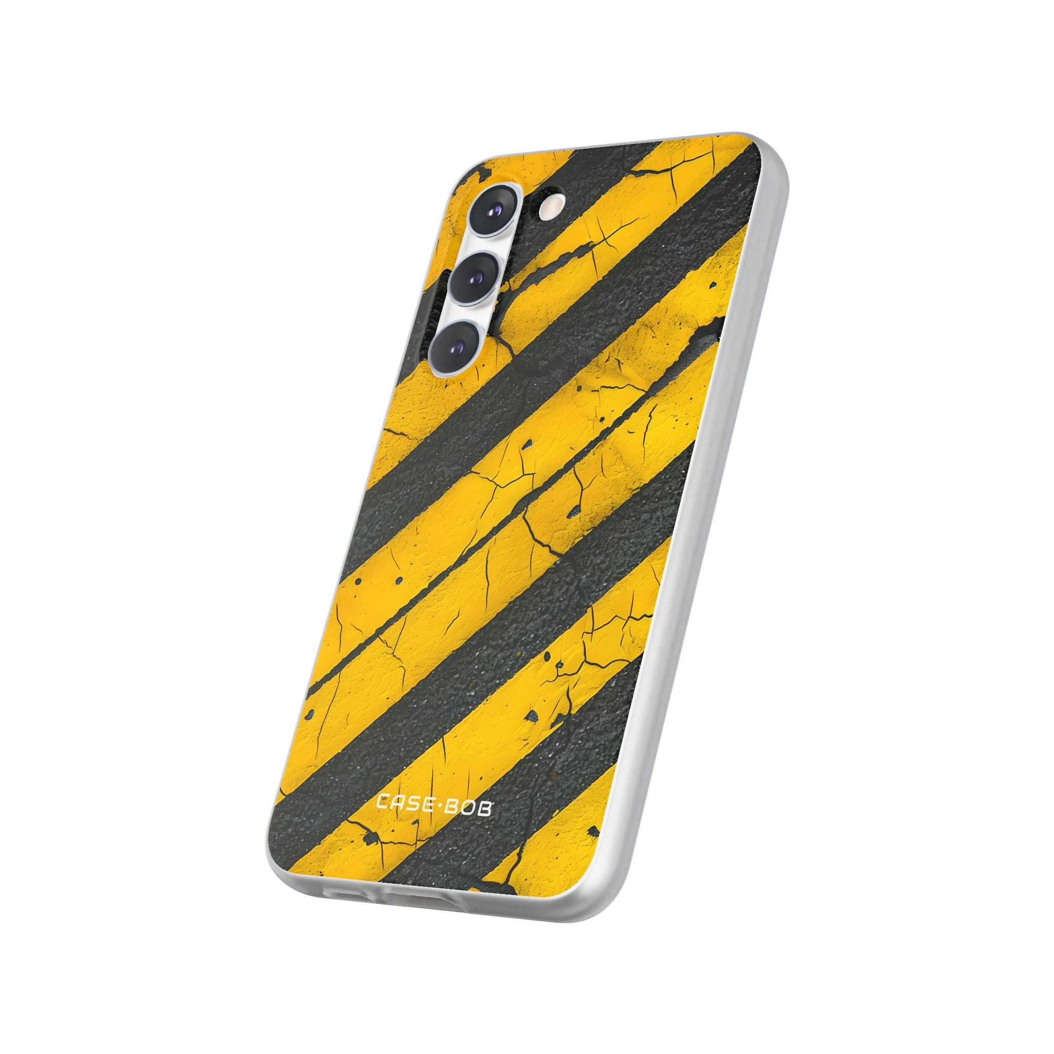 Yellow Stripe Distress Samsung S23 Plus Case - Soft