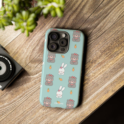 Bunnies Gather Carrots - iPhone Case