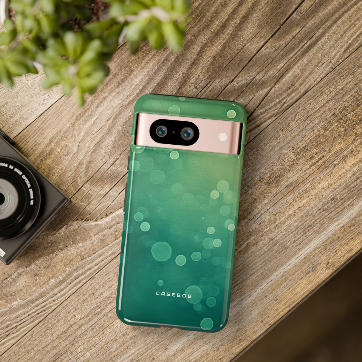 Green Dot Matrix - Protective Phone Case