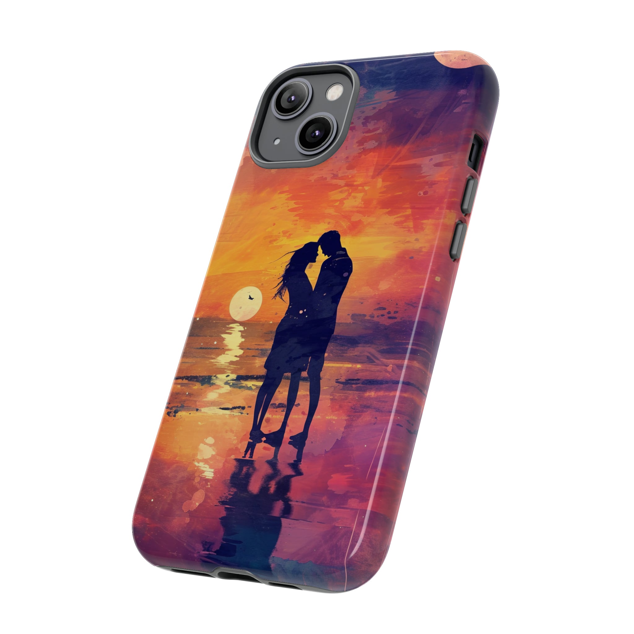 Seaside Sunset Embrace - Protective Phone Case