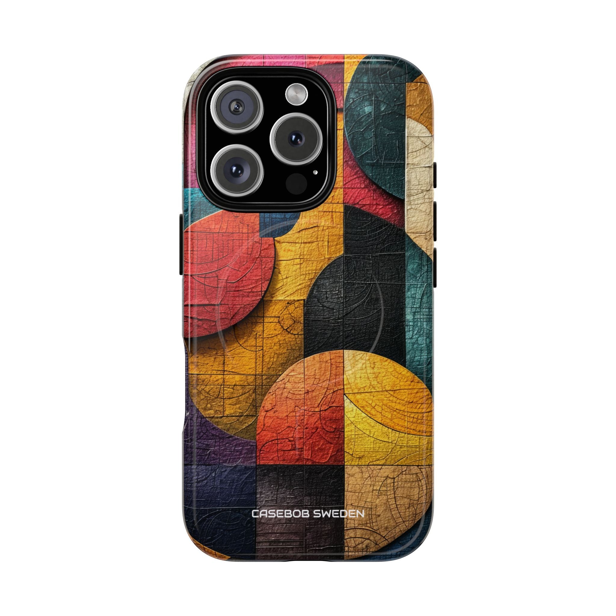 Vibrant Geometric Art - Tough + MagSafe® iPhone 16 Phone Case