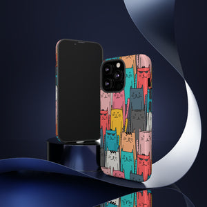 Colorful Cats - Protective Phone Case