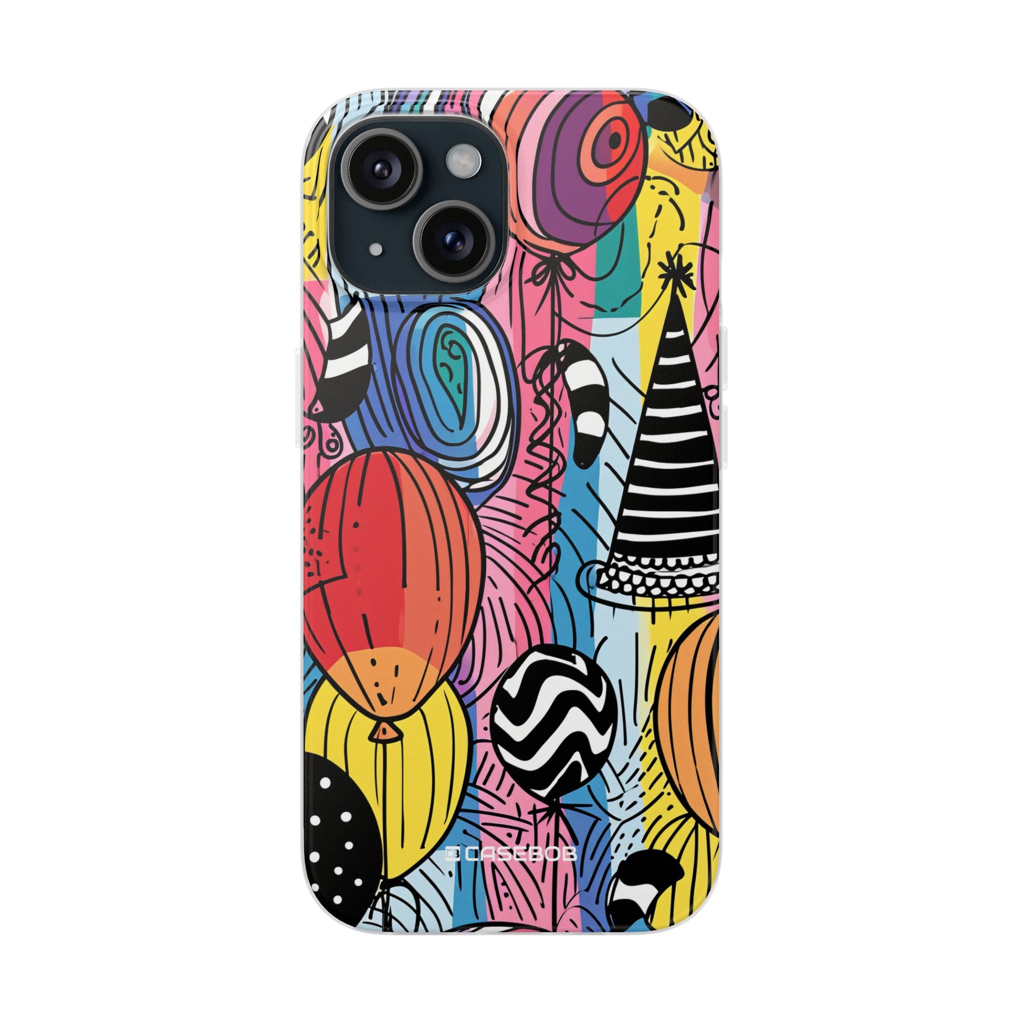 Vibrant Party Whimsy | Flexible Phone Case for iPhone