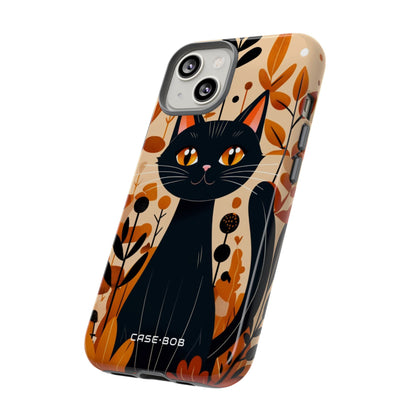 Black Cat Glow iPhone 14 Case - Tough