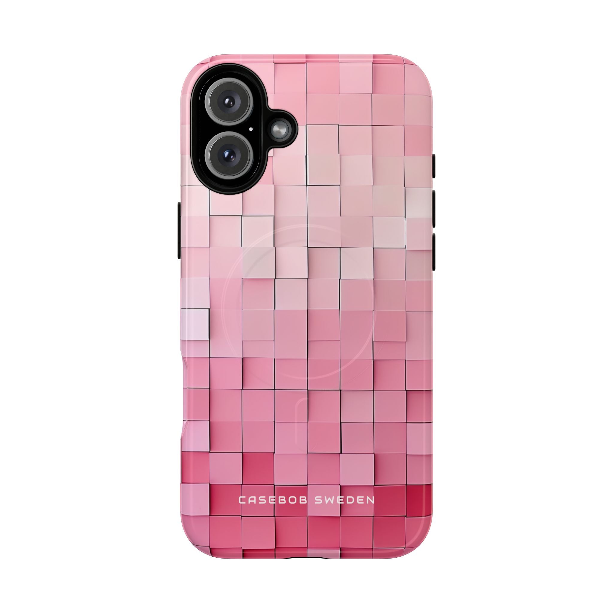 iPhone 16 Tough+ Handyhülle mit Mosaik-Muster in Rosa