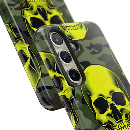 Neon Skull Camo Samsung S24 Case - Tough