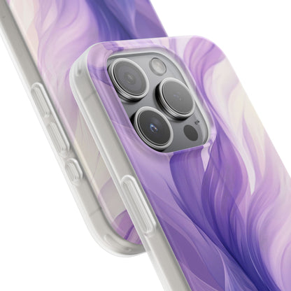 Purple Ribbon Waves iPhone 15 Pro Case - Soft