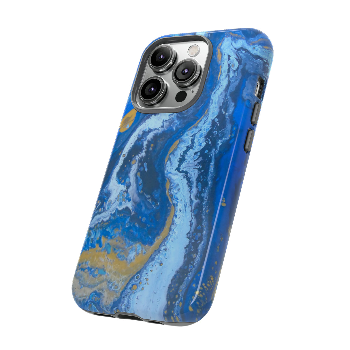 Acrylic Blue Gold - Protective Phone Case