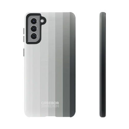 Rayas en degradado plateado Samsung S21 - Tough