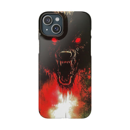 Bloodmoon Wolf's Lament iPhone 15 - Slim Phone Case