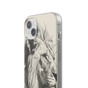 Majestic Linework Lion | Flexible Phone Case for iPhone