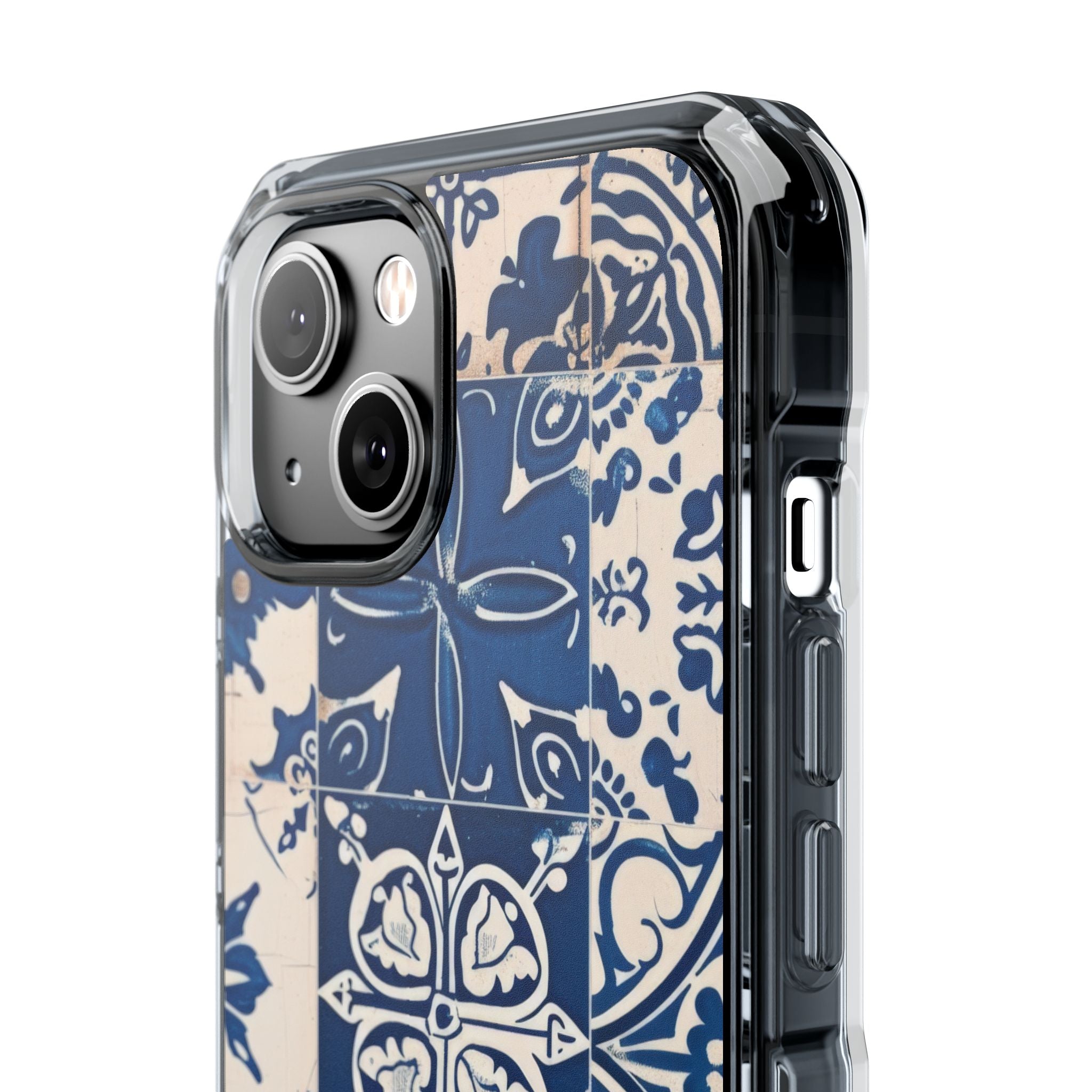 Ornate Blue Tiles iPhone 14 - Impact Clear+