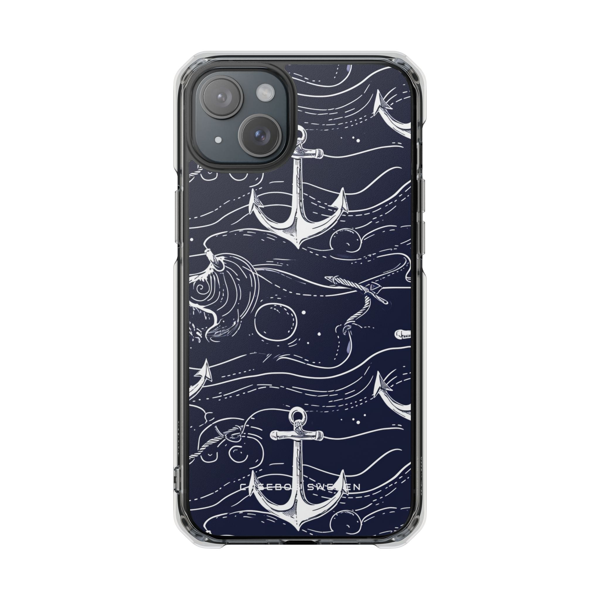 Gradient Anchorflow Waves iPhone 15 - Clear Impact Phone Case