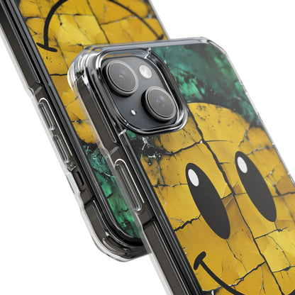 Cracked Smiley iPhone 15 Plus Case - Impact