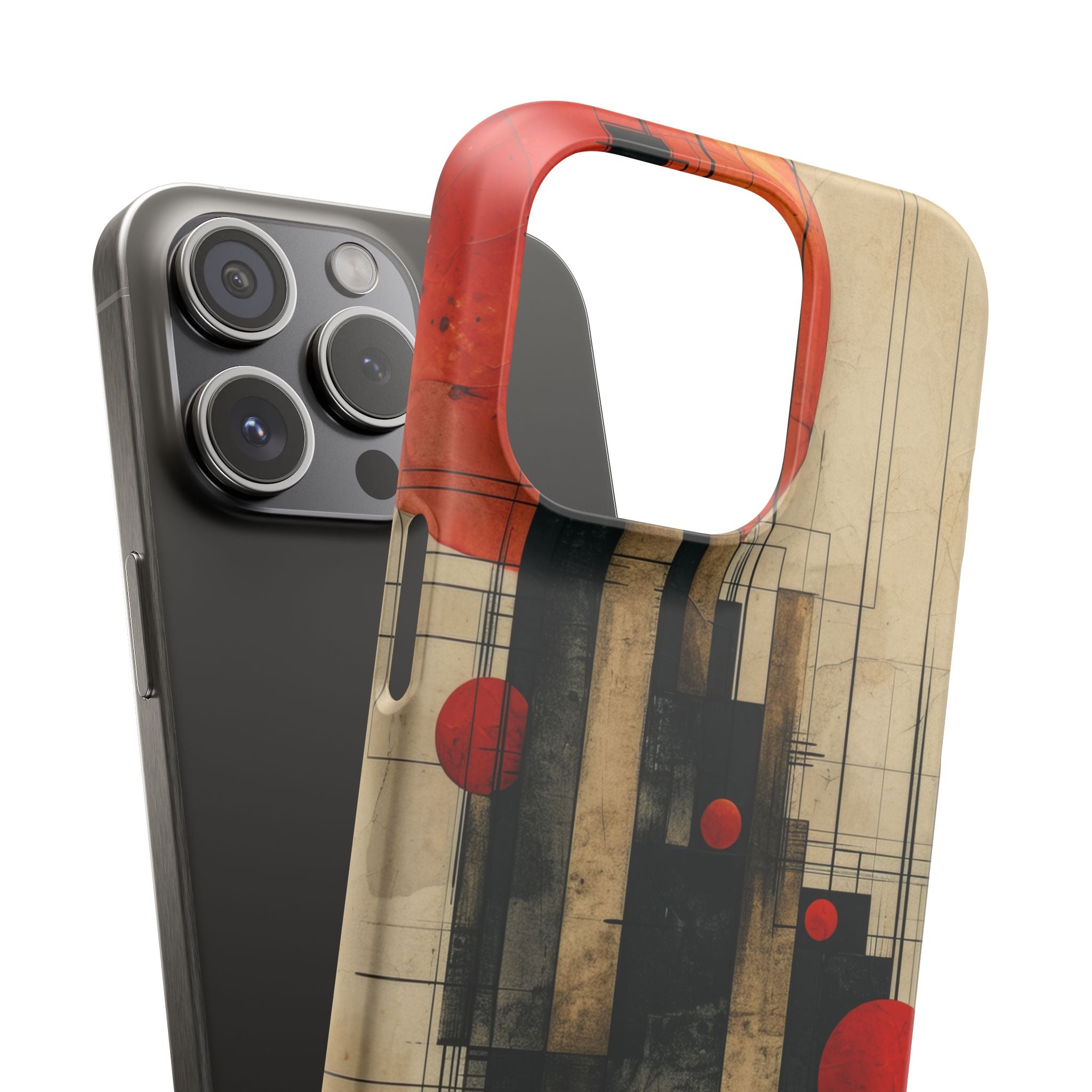 Vintage Geometric Harmony iPhone 15 - Slim Phone Case